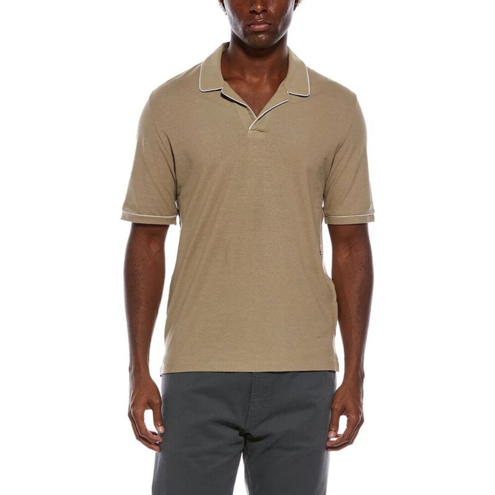 Isaia Mens Polo Shirt, Brown